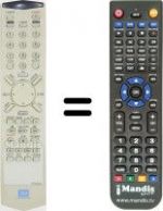 Télécommande équivalente Daewoo DQR1100D
