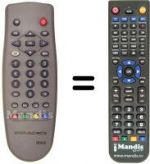 Télécommande équivalente Irradio DSR1000FTA