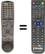 Télécommande équivalente Hitachi DV-W1