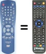Télécommande équivalente Hitachi DV-P305E