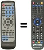 Télécommande équivalente Irradio DVD600