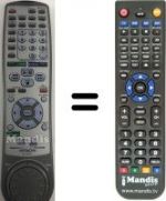 Télécommande équivalente Hitachi DV-W1E