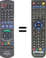 Télécommande équivalente Panasonic DMRE-X87