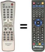 Télécommande équivalente RC7010DV