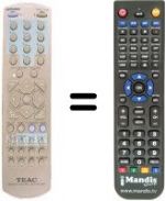 Télécommande équivalente TEAK DV3500