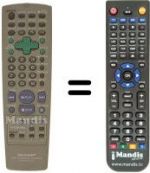 Télécommande équivalente Sharp RRMCG1203AJSA