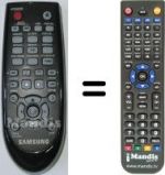 Télécommande équivalente Samsung DVDD530