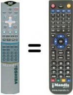 Télécommande équivalente Toshiba SD-2109