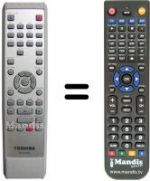 Télécommande équivalente Toshiba D-R265SF