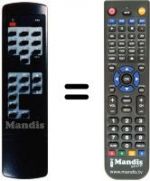 Télécommande équivalente Amstrad SRD1600