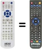 Télécommande équivalente Akai TDX-7018