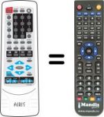 Télécommande équivalente Airis LW103A