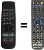Télécommande équivalente Pioneer BXD1047