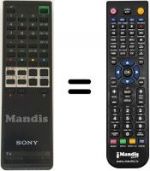 Télécommande équivalente Sony KV-M 1620