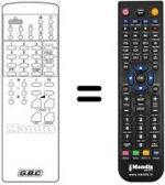 Télécommande équivalente Gbc DTV 2147 TF
