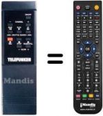 Télécommande équivalente NordMende V 1503 K