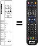 Télécommande équivalente IMC 7