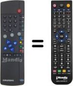 Télécommande équivalente Grundig TVR 3710