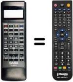 Télécommande équivalente Saba VR 6844 E