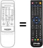 Télécommande équivalente 97P1R2BT12