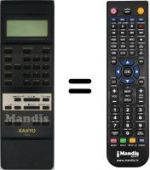 Télécommande équivalente A05141 LCD