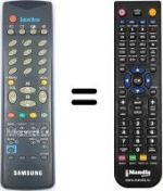 Télécommande équivalente Samsung TVP 5050 X