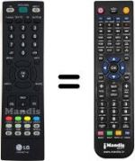 Télécommande équivalente LG M 228 WDP