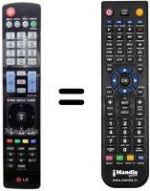 Télécommande équivalente AKB73615388