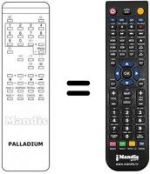 Télécommande équivalente Palladium CTV 330 / 930