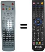 Télécommande équivalente Irradio TVD 1560 PS (ver. 2)