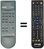 Télécommande équivalente Zanussi 17 SM 622 H