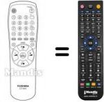 Télécommande équivalente Toshiba 21 T 01 I