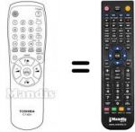Télécommande équivalente Toshiba 21 S 04 D