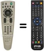 Télécommande équivalente Daewoo DHCX 100 E