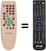 Télécommande équivalente Panasonic TU-CT20CN