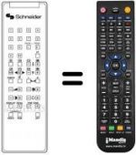 Télécommande équivalente DTV 1