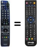 Télécommande équivalente Sharp GB 013 WJSA