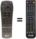 Télécommande équivalente LG BD 260