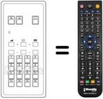 Télécommande équivalente IR 16