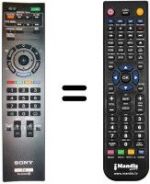Télécommande équivalente Sony KDL-32 NX501