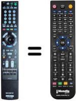 Télécommande équivalente Sony KDL-46 X2000 AEP