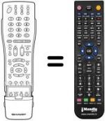 Télécommande équivalente Sharp LC 37 P70E