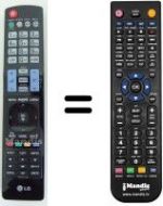 Télécommande équivalente AKB72914208