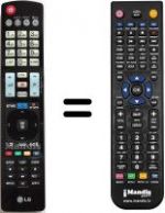 Télécommande équivalente LG 47 LM 860