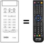 Télécommande équivalente Saba TELECOMMANDER P 42 SC 42
