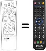 Télécommande équivalente Saba M 8522 E