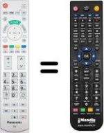 Télécommande équivalente Panasonic TX-L55DT60E