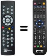 Télécommande équivalente Fuba ODE 707