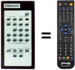 Télécommande équivalente Orion TVC 1699