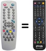 Télécommande équivalente Reflex CTV 2197 (100 CHANNELS)